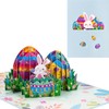 Pop-up Card Easter,3D Easter Eggs and Easter Bunny Card with