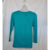 Yi Lin Embroidered Butterflies Long Sleeve Top Size M Jade