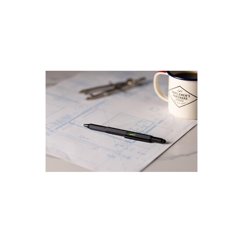 Gentlemen's Hardware 6-in-1 Multi-Tool Ball Point Pen Tooling Pen, 14.98cm