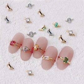 Nail art ring-shaped zircon frame parts, 27 types in total - KSTNP - 476 / 네일 아트 반지 모양 지르콘 프레임 파츠 총27종 - KSTNP - 476