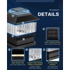 MOON-DE-AGE 8 Pack Fence Post Solar Lights Outdoor, 3 Modes