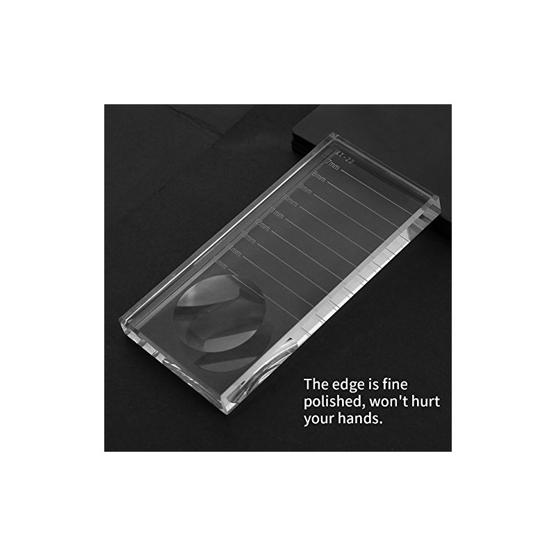 Paleta de extensión de pestañas, Cristal Rectangular Pestañas postizas Pegamento