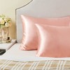 BEDELITE Satin Pillowcase with Zipper 2 Pack, Coral Pillow Cases