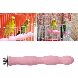 Pssopp Parrot Claw and Beak Grinding Bar Parrot Standing Stick Parrot Toy Claw and Beak Grinding Cage Accessories (L)