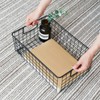 Kingrol 2 Pack Wire Storage Baskets with Handles, Metal Organizer
