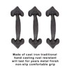 LNSYSNS Barn Door Handle, 2 PCS Heavy Duty Cast Iron