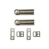 QCAA Solid Brass Surface Bolt, 2", Satin Nickel, 2 Pack,