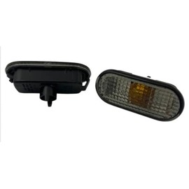 Side Indicator Black Oval Left and Right Set Compatible with VW Passat 3B Golf 4 Bora Lupo T5 Sharan