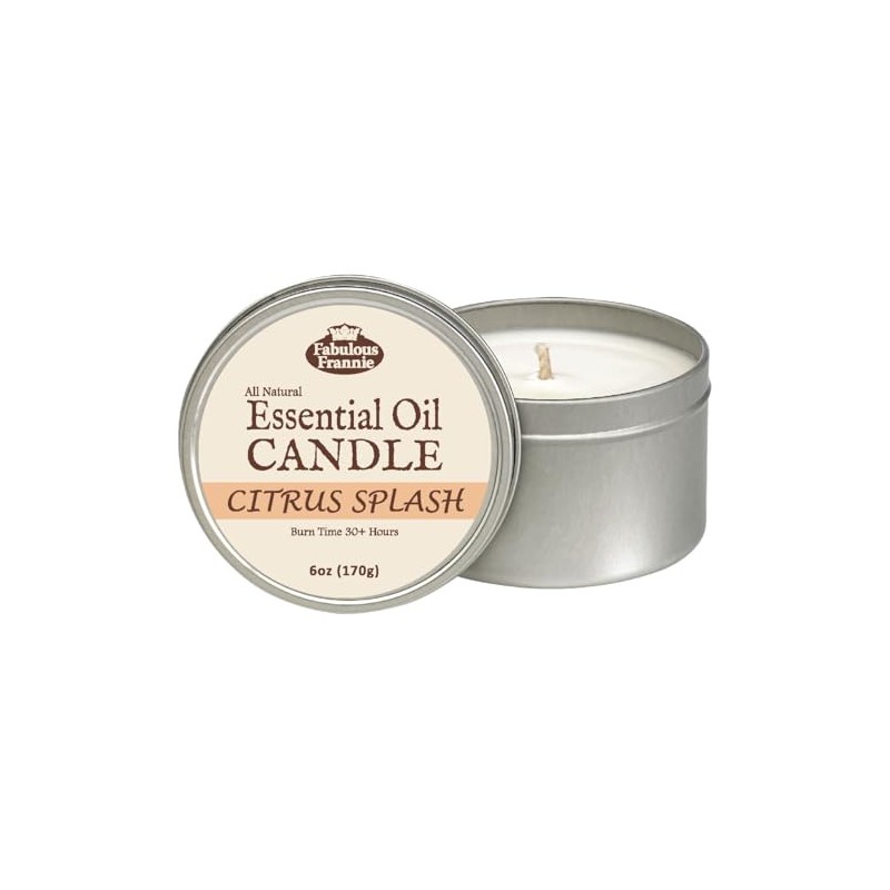 Fabulous Frannie Citrus Lover's All-Natural Soy Candles Cotton Wick High