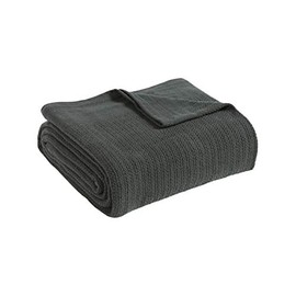 Fiesta - Twin/Twin XL Blanket, Thermal Weave Cotton, Cozy Home Decor (Twin/Twin XL, Slate)