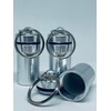 3X Silver Pill Box STASH Container Safe on a Metal