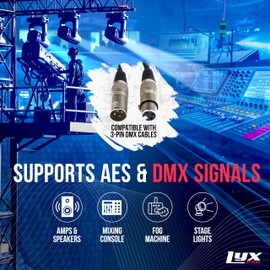 LyxPro 4 Channel Dual Input 3-Pin Multi-Network XLR/TRS Cable Breakout for Stage Sound, Lighting, and Recording Studio - Female to RJ45 Ethercon – Ideal for Sound, Lighting Setup, Ground Lift