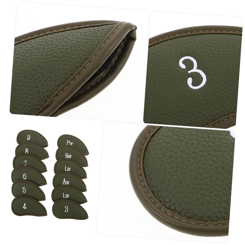 Gatuida 12pcs PU Leather Golf Club Head Covers Set for