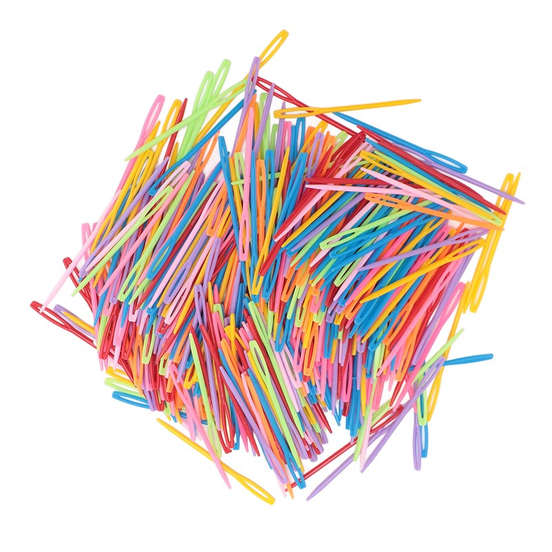 1000PCS Large Eye Plastic Sewing Needles Yarn Needles Weaving Needles