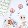 IAMRAVER 2 Pack Retractable Badge Holders Cute Badge Reel Badge
