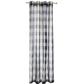 Lorraine Home Fashions 09570-84-00220 NAVY Courtyard Grommet Window Curtain Panel, Navy, 53" X 84"