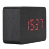 Wooden Electronic Digital Alarm Clock Temperature LED Display Sounds Control