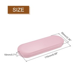 uxcell Metal Tin Box Containers, 6.9x2.4x0.7 Inch Pink Rectangular Empty Hinged Tins Box Home Organizers for Pen Makeup Brushes