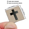 Mini Crucifix Jesus Christ Christian Morale Patch [Tan, Black] Crucifix