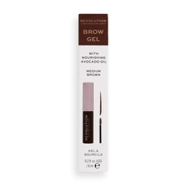 MakeUp Revolution, Brow Gel, Medium Brown, 6 ml