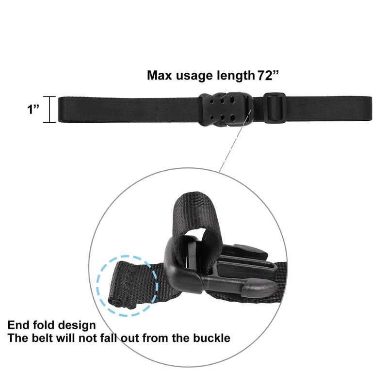 Ayaport Utility Straps with Buckle 72" Quick-Release Adjustable Nylon Straps