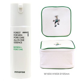 Innisfree Forest for Men All-in-One Essence (Pore Care) + Play Green Cosmetic Pouch (Green) | Innisfree / 이니스프리 포레스트 포맨 올인원 에센스(포어케어)+플레이그린 화장품 파우치(그린) 증정
