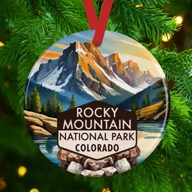 Rocky Mountain National Park Christmas Ornament - Colorado Scenic Design - National Park Souvenir - Perfect Holiday Decoration