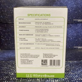 FDK Arm Cuff Bilingual Speaking Blood Pressure Monitor with Batteries USB, FT-C02-V