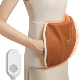 AWIL Salt Heating Pad H7 for Abdomen, 5 lbs Weighted with Arm Rest Design Auto-Off Heat Pad for Back/Shoulder with 9 Heating Level-Keep Warm After Power-Off