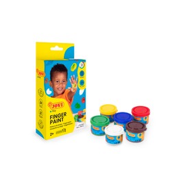 Jovi - Finger Paint 6 x 35ml Jars Assorted Colours Made from Natural Ingredients Gluten Free (540B)
