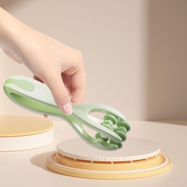 Perfeclan Massagegerät für Finger, Handgelenk und Hand, Doppel-Rollenmassage, Handmassage-Rollenwerkzeuge zur Gelenkentspannung, Fingertrainer, Grün