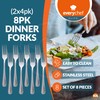 8pk Dinner Forks Set | Stainless Steel Fork Set, Cutlery