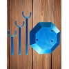 SHEETA 3D Printed Dragon Display Stand, Blue PLA Holder for