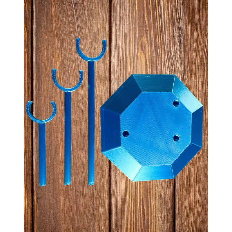 SHEETA 3D Printed Dragon Display Stand, Blue PLA Holder for