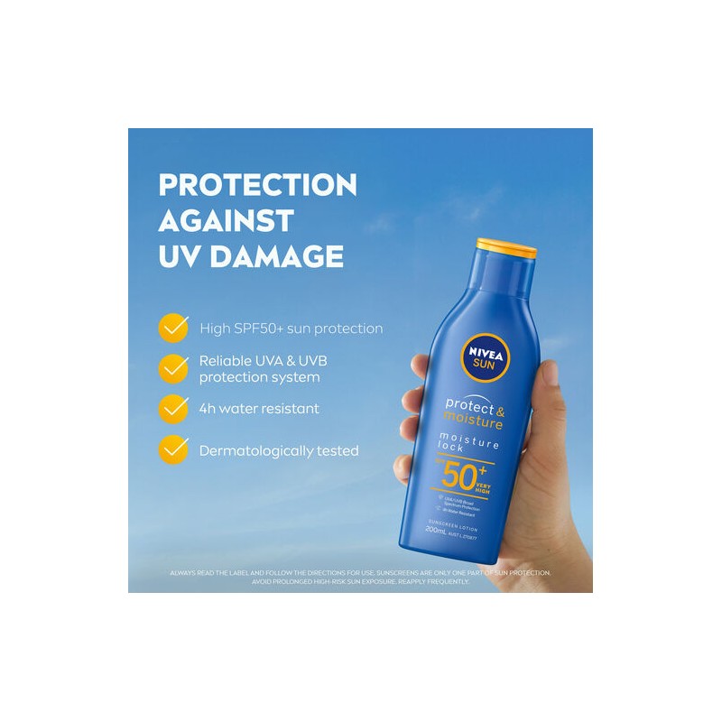 Nivea Protect & Moisture Moisture Lock SPF50+ Sunscreen Lotion