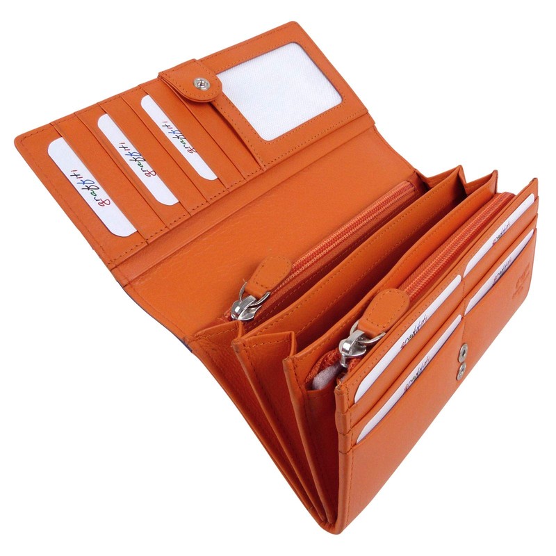 Golunski Leather Ladies Tri-Fold Flap Over Purse/Wallet