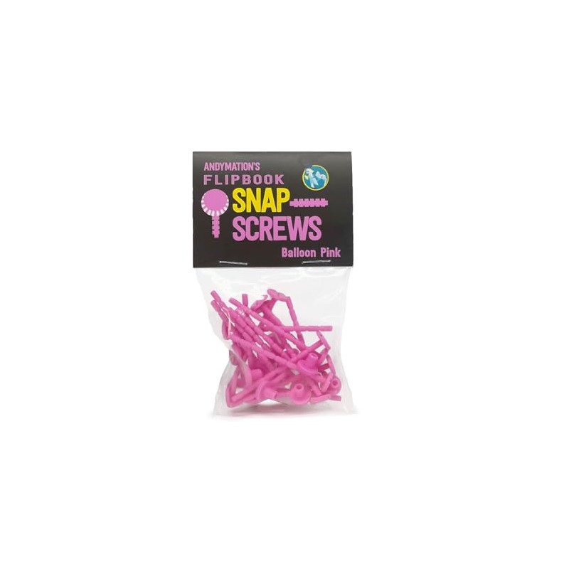 Andymation Snap Screws Pink for Binding Animated flipbooks Together