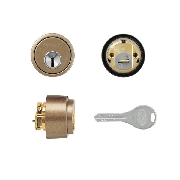 GOAL GCY213 V18 Cylinder LX Type GCY-213 with 3 Standard Keys Included, Entrance Key Replacement, For Door Thickness 1.3 - 1.7 inches (33 - 42 mm), GCY213 AS/LX Amber Color (80) 1.3 - 1.7 inches (33 -