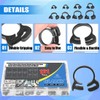 Glarks 121Pcs 8 Size Heavy Duty Black Double Gripping Nylon