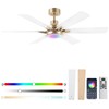 52in Ceiling Fans with Lights RGB Ceiling Fan with Light
