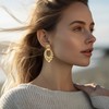 CLASSYZINT Gold Twist Dangle Earrings, Zinc, No Gemstone