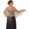 RZTA Sparkling Metallic Shawls and Wraps with Buckle for Evening