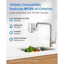 Waterdrop RF3375 NSF Certified Water Filter, Replacement for Pur® PUR® PLUS RF3375 (RF33752V2) Faucet Water Filter (Pack of 3),Model No.: WD-C08B
