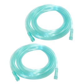 Geiserailie 2 Pack 25Ft Adult Oxygen Tubing with 2 Tubing Connector, Soft Non Kinking Oxygen Tube with Connector, High Flow Cannula Nasal Tube with Swivel Connectors for Adult