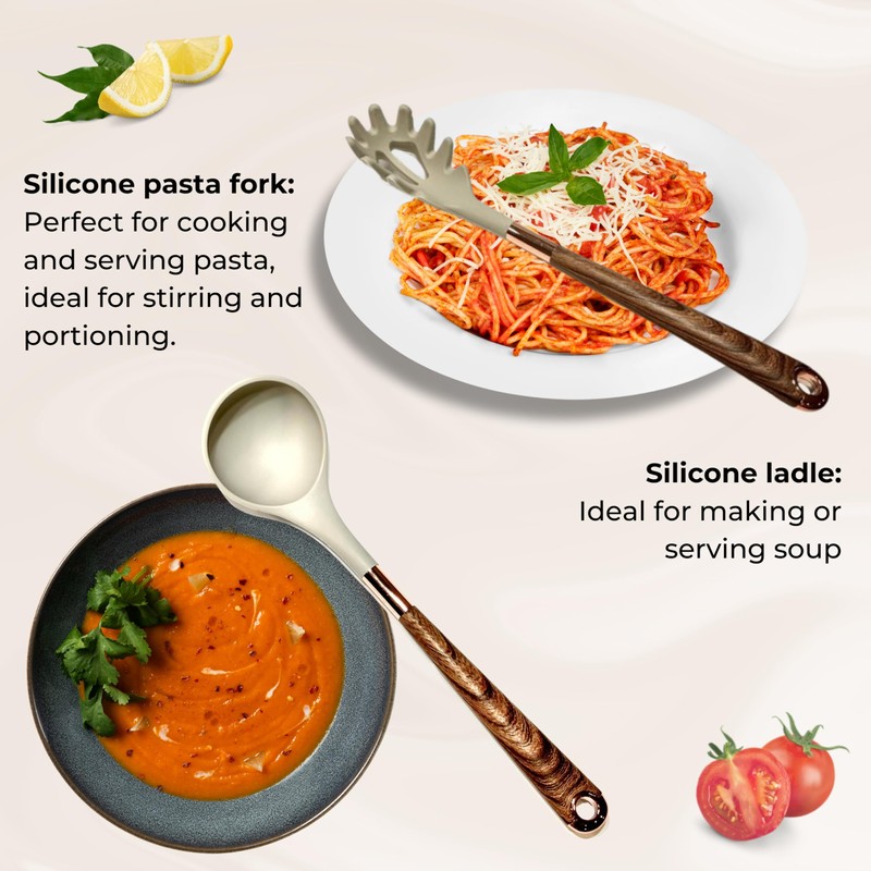 11-Piece Silicone Kitchen Utensils Set Heat Resistant, Non Stick, BPA