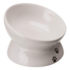 Trixie White Ceramic Cat Feeder