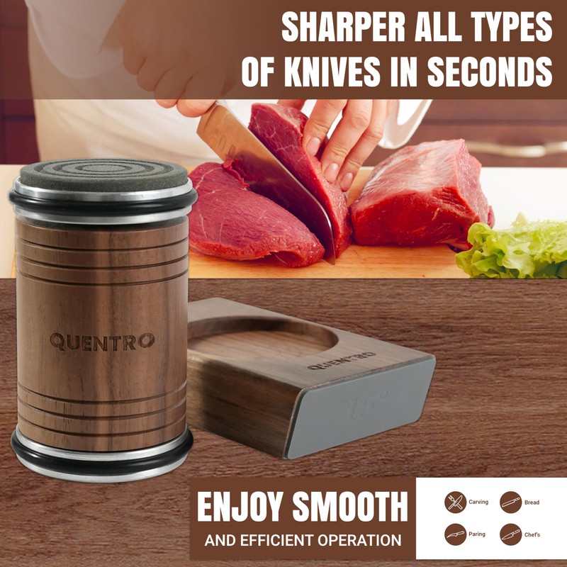 Rolling Knife Sharpener Kit – 15° & 20° Multi-Angle Magnetic