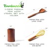 11-Piece Premium Teak Wood Utensil Set with Holder - Durable