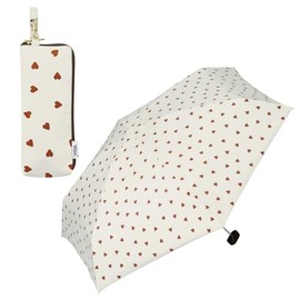 2025 Wpc. 801-14828-102 Women's Folding Umbrella, Mini, Jagged Heart, Light Blocking, 100% UV Protection, UPF 50+, Heat Shield, For Both Sunny and Rainy Weather, Commuting, School, Travel, Stylish