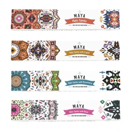 SOUL STICKS Maya Palo Santo Variety 4 Pack Incense Sticks Cleansing Smudge | 6 Sticks Per Pack | Made in Peru (Poder)